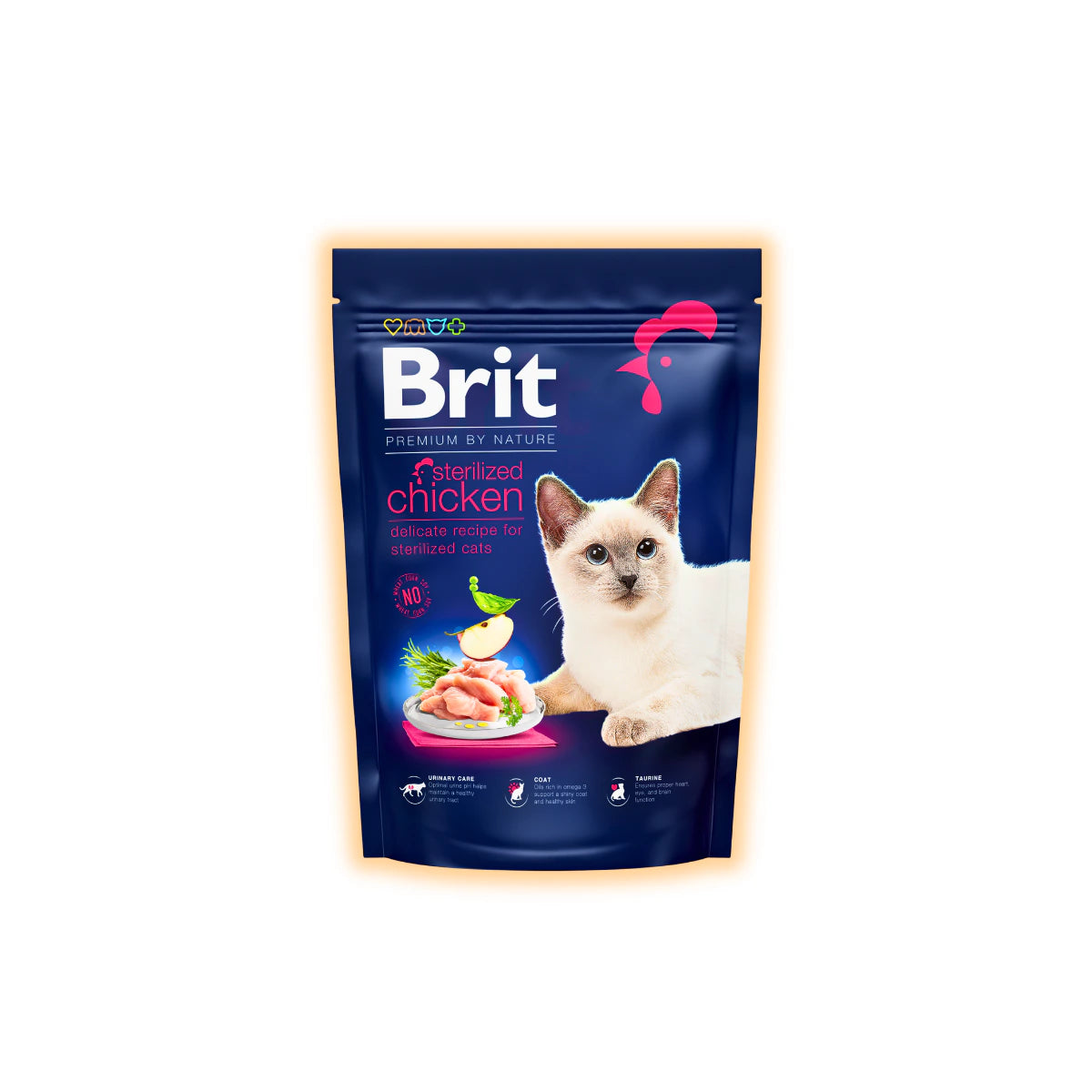 Сухий корм для котів Brit Premium by Nature Cat Sterilised 800 г - курка - pawow.com.ua