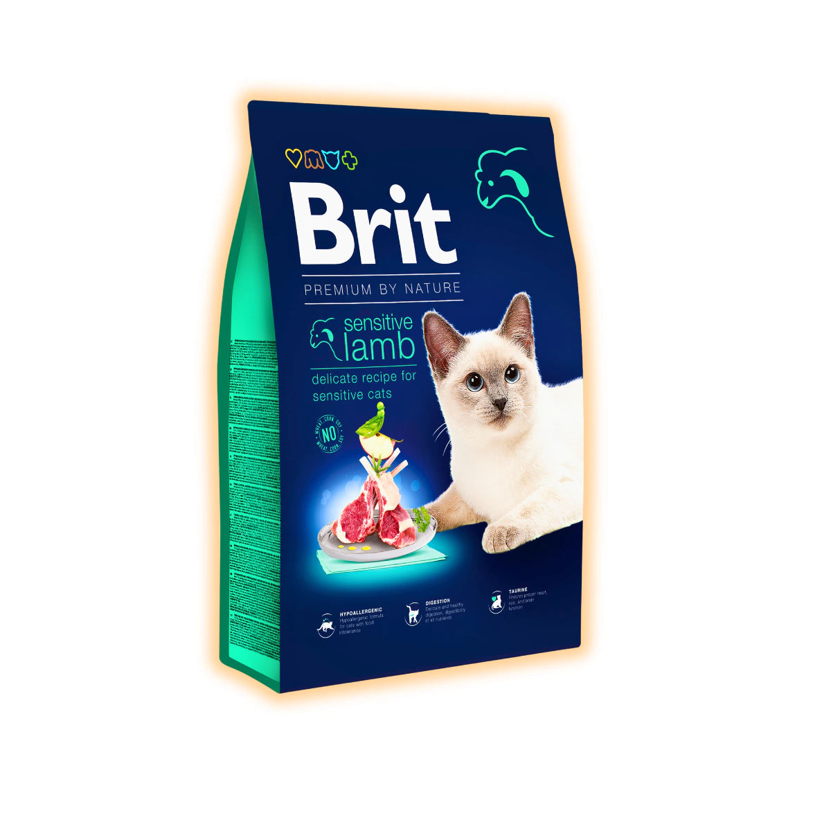 Сухий корм для котів Brit Premium by Nature Sensitive 8 кг - ягня - pawow.com.ua