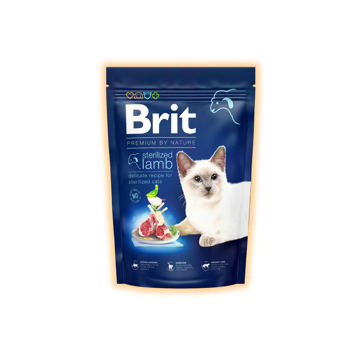 Сухий корм для котів Brit Premium by Nature Cat Sterilized 1.5 кг - ягня - pawow.com.ua