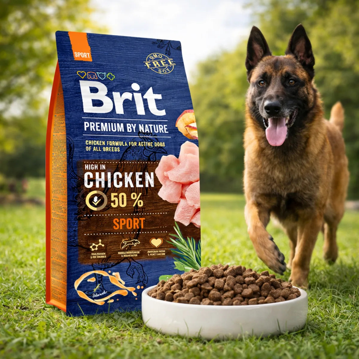 Cухий корм для собак Brit Premium Sport - курка, промофото - pawow.com.ua