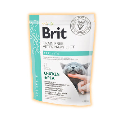 Сухий корм для котів Brit GF Veterinary Diet Struvite 400 г - курка та горох - pawow.com.ua