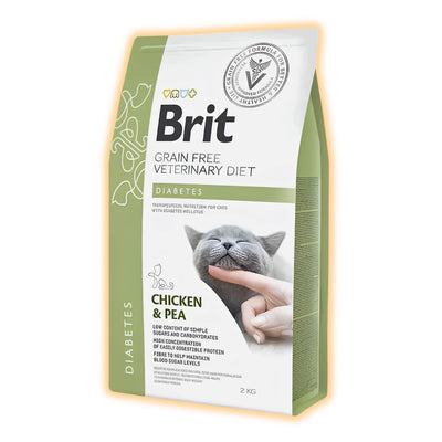Сухий корм для котів Brit GF Veterinary Diet Diabetes 2 кг - курка - pawow.com.ua