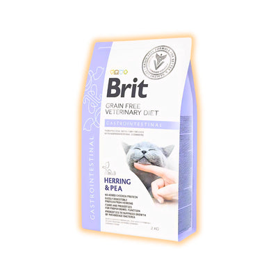 Сухий корм для котів Brit GF Veterinary Diet Gastrointestinal 2 кг - оселедець та горох - pawow.com.ua