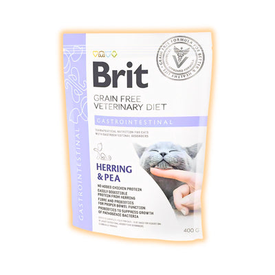 Сухий корм для котів Brit GF Veterinary Diet Gastrointestinal 400 г - оселедець та горох - pawow.com.ua