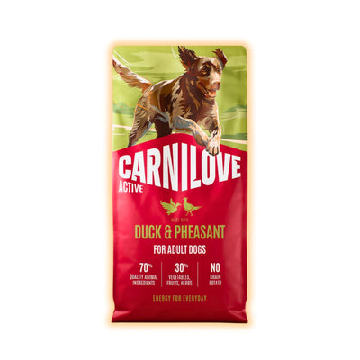 Корм сухий Carnilove Active Duck & Pheasant для cобак качка і фазан 12 кг - pawow.com.ua