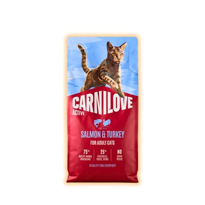 Корм сухий Carnilove Active Salmon & Turkey для котів лосось та індичка 6 кг - pawow.com.ua