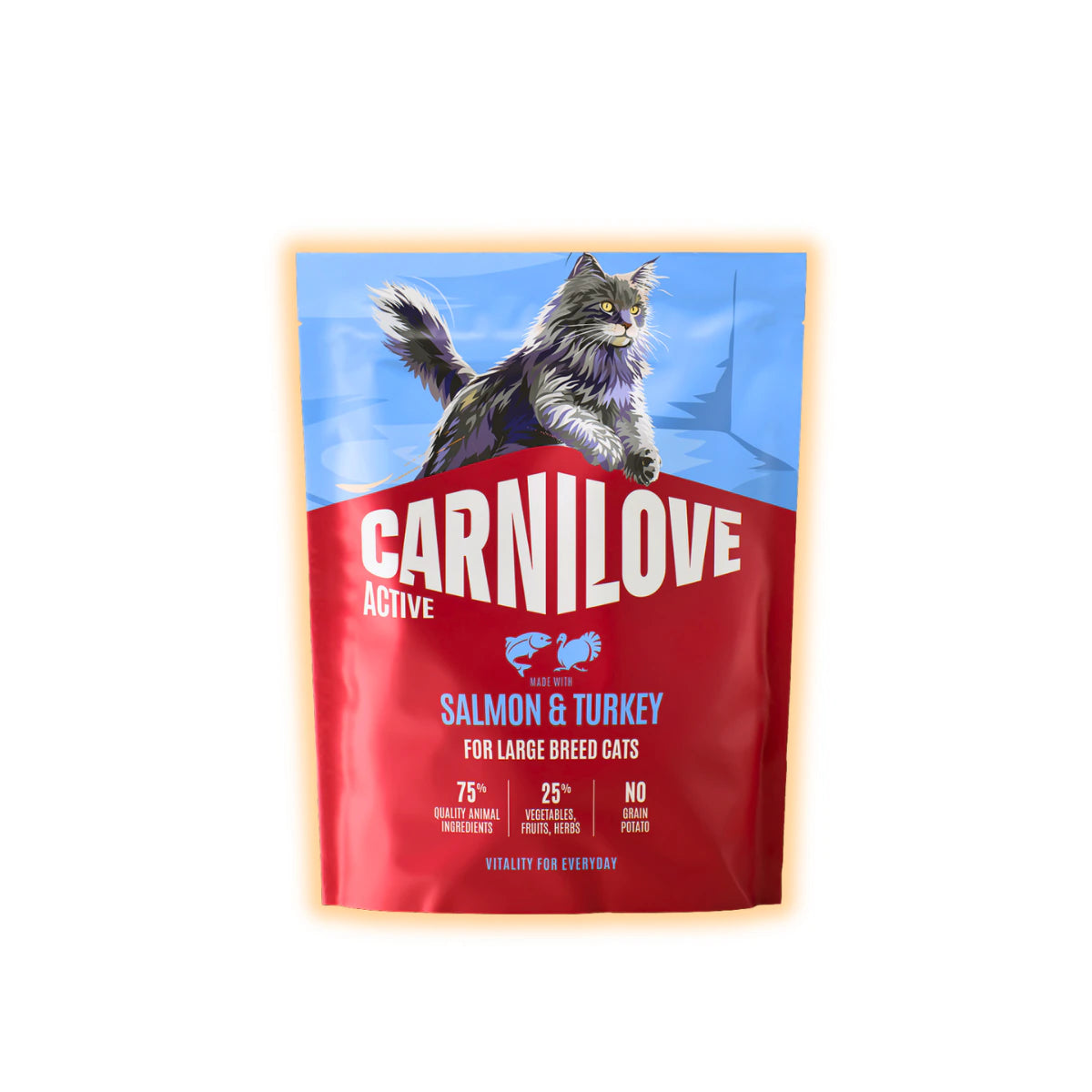 Корм сухий Carnilove Active Salmon & Turkey Large Breed для котів великих порід лосось та індичка 400 г - pawow.com.ua