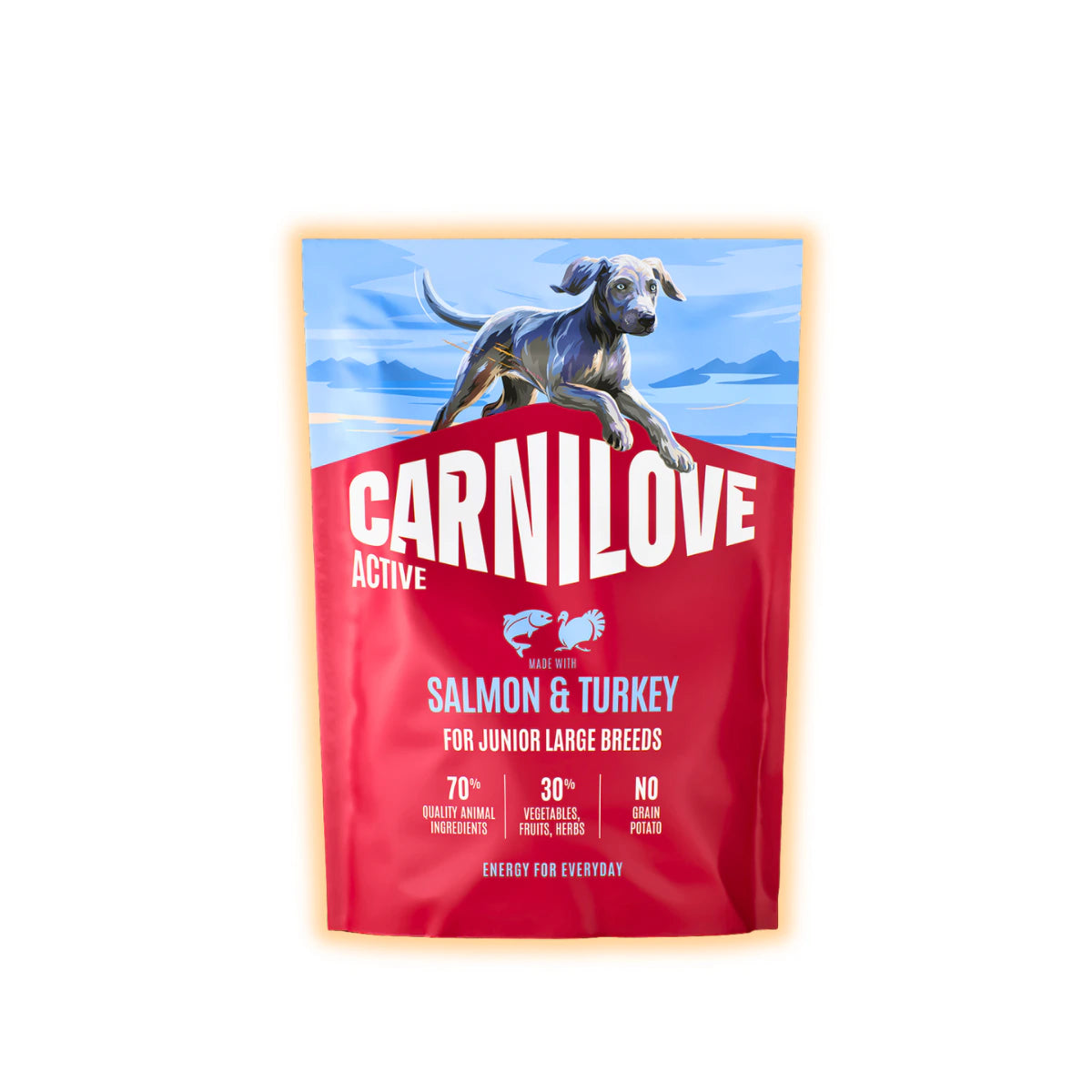 Корм сухий Carnilove Active Salmon & Turkey Junior Large Breed для молодих собак великих порід лосось та індичка 1.5 кг - pawow.com.ua