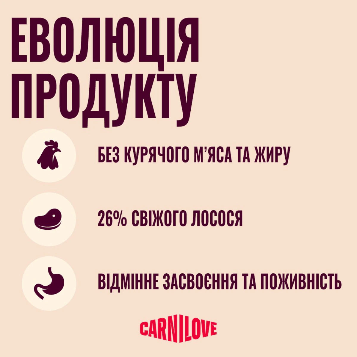 Корм сухий Carnilove Active Salmon & Turkey Kitten для кошенят лосось та індичка, еволюція продукту - pawow.com.ua
