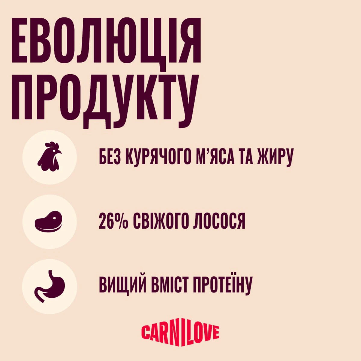 Корм сухий Carnilove Active Salmon & Turkey Puppy для цуценят лосось та індичка, еволюція продукту - pawow.com.ua