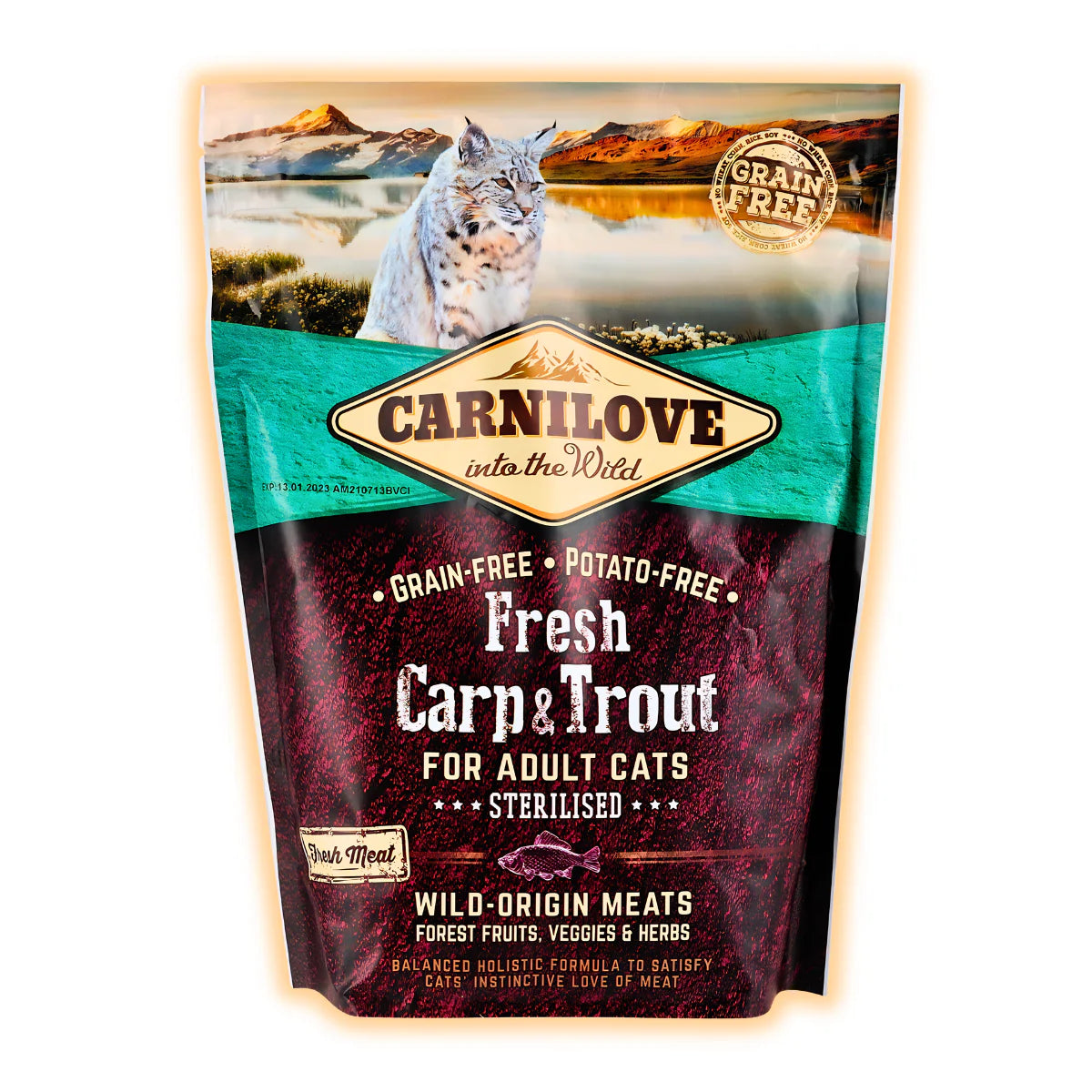 Сухий корм для котів Carnilove Fresh Carp & Trout Sterilised 400 г - риба - pawow.com.ua