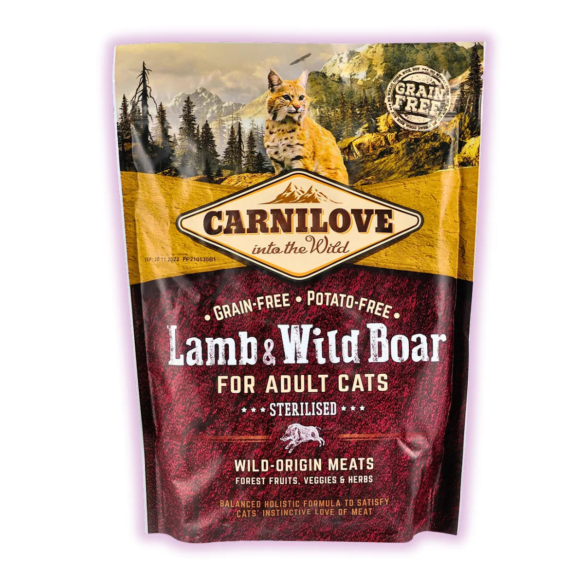 Carnilove Lamb & Wild Boar Sterilised сухий корм для котів 400 г - ягня та кабан