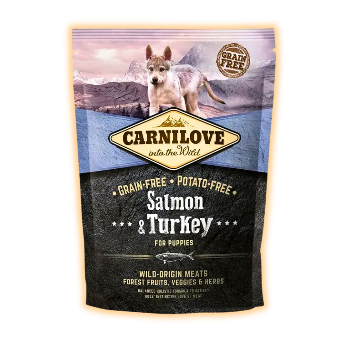 Cухий корм для цуценят Carnilove Salmon & Turkey Puppy 1,5 кг - лосось та індичка - pawow.com.ua