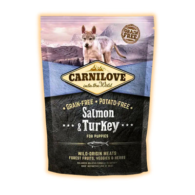 Cухий корм для цуценят Carnilove Salmon & Turkey Puppy 1,5 кг - лосось та індичка - pawow.com.ua