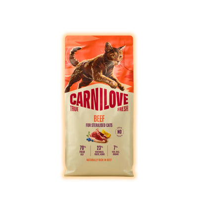 Корм сухий Carnilove True Fresh Beef Sterilised для стерилізованих котів яловичина 6 кг - pawow.com.ua