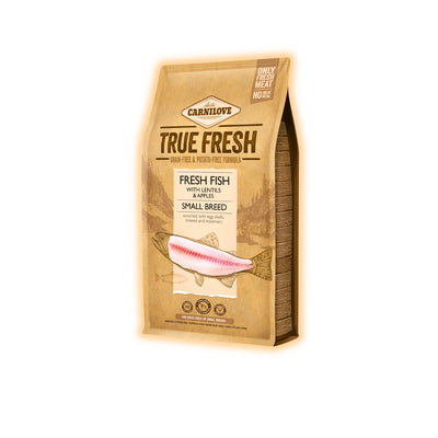 Cухий корм для собак Carnilove True Fresh Adult Small Breed 4 кг - риба, сочевиця та яблуко - pawow.com.ua