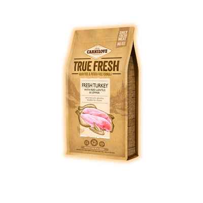 Cухий корм для собак Carnilove True Fresh Adult 1,4 кг - індичка, червона сочевиця та ряска - pawow.com.ua