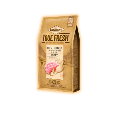 Cухий корм для цуценят Carnilove True Fresh Puppy 4 кг - індичка, червона сочевиця та ряска - pawow.com.ua