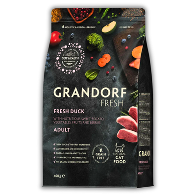 Сухий корм для котів Grandorf Fresh Duck & Sweet Potato Adult Cat All Breeds 400g