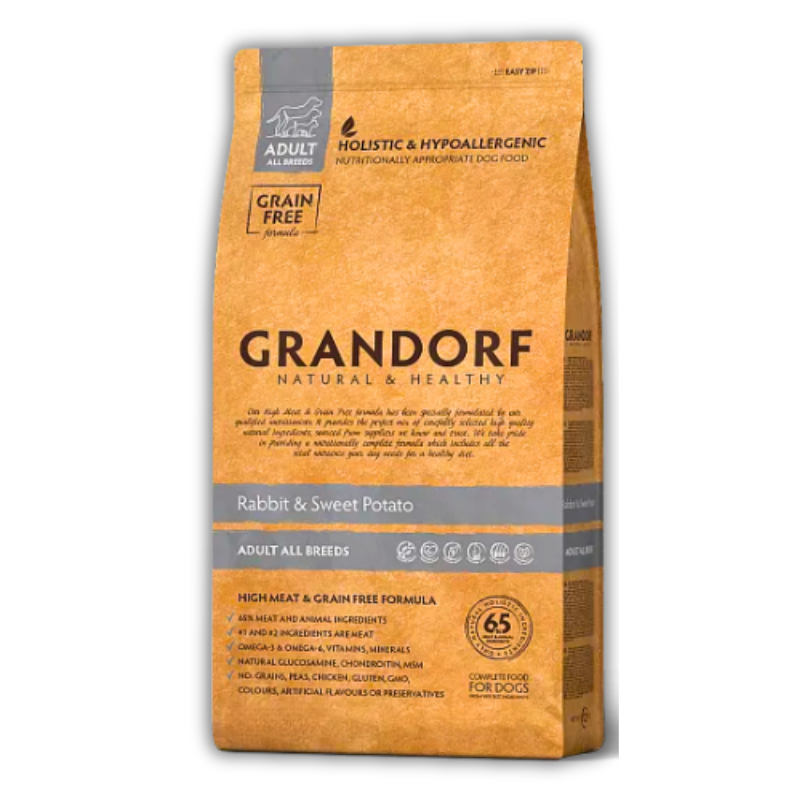 Упаковка сохого корму Grandorf Rabbit & Turkey for Adult Dog Medium & Maxi Breeds 10 кг