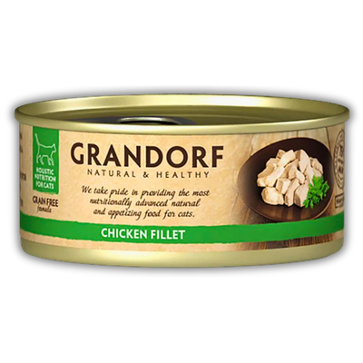 Банка вологого корму Grandorf Wet Chicken Fillet Adult Cat All Breeds 70г