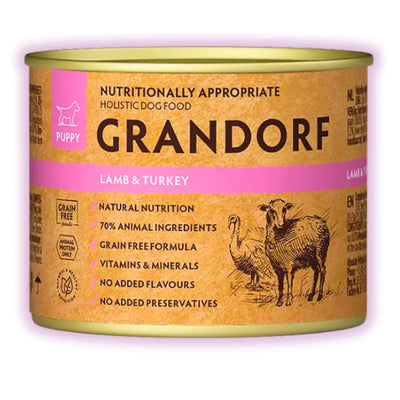 Банка волого корму Grandorf Wet Lamb & Turkey Puppy 200г