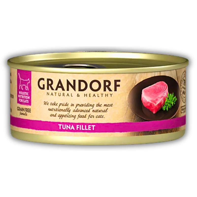 Банка вологого корму Grandorf Wet Tuna Fillet Adult Cat All Breeds 70г