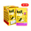 Корм вологий Half&Half для дороcлих котів з качкою та гарбузом в соусі, 5+1 - pawow.com.ua