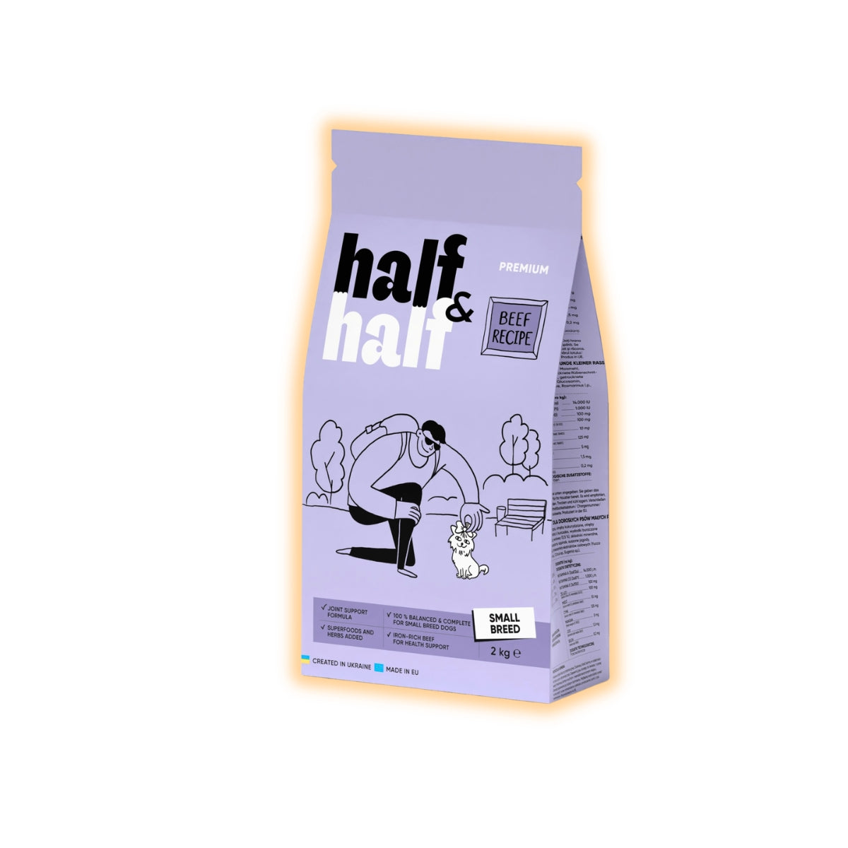 Cухий корм для собак Half&Half Small Breed 2 кг - яловичина - pawow.com.ua
