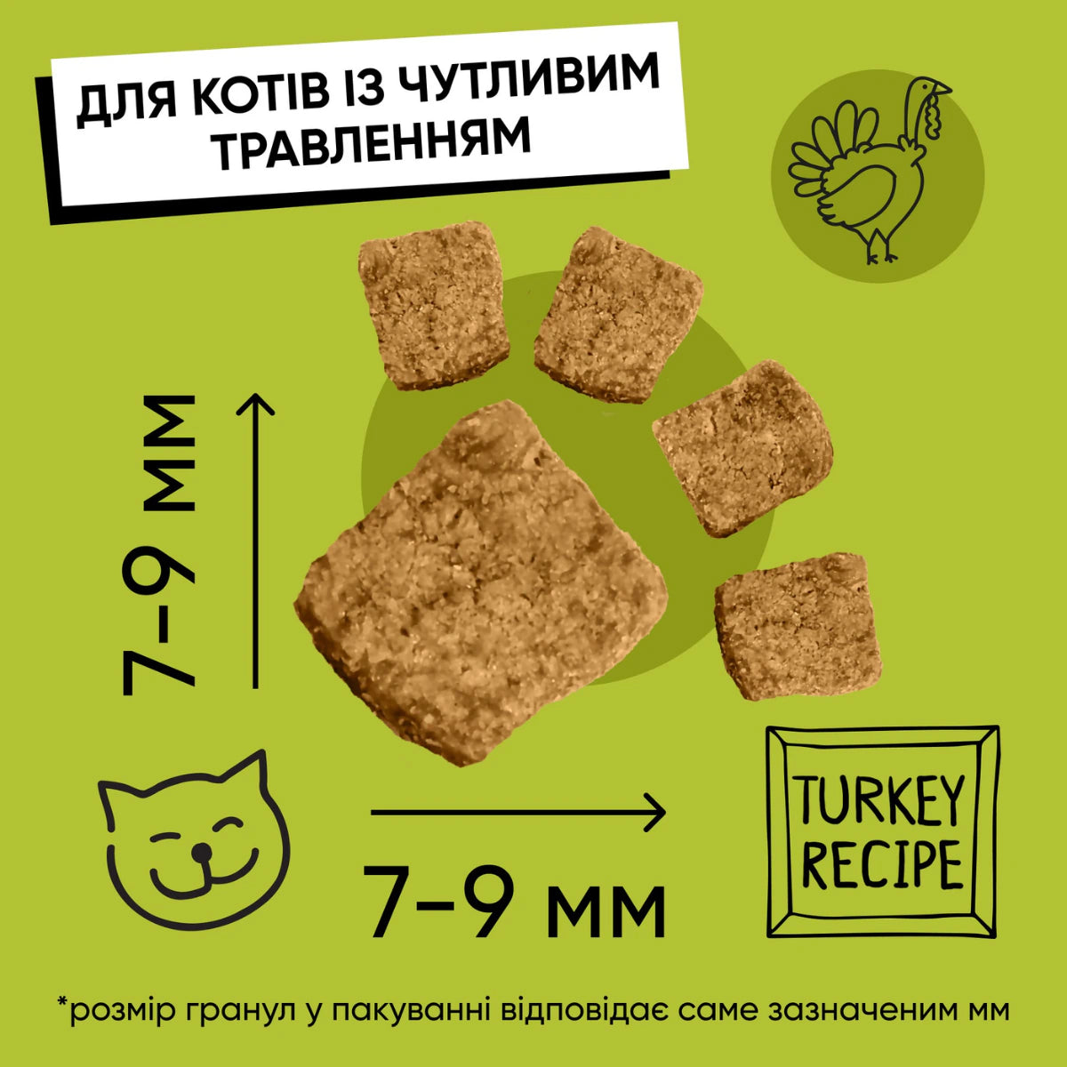 Сухий корм для котів Half&Half Sensitive Digestion - індичка, гранули - pawow.com.ua
