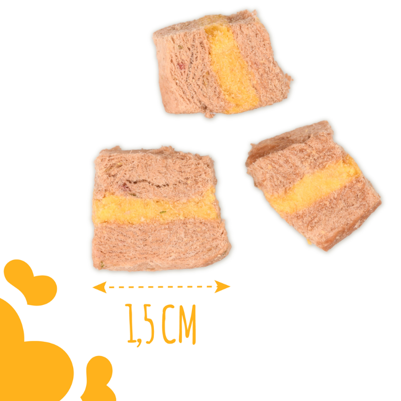 Розмір ласощів для собак від 3-х місяців Mavsy Freeze dried LAMB SOUFFLÉ WITH ASPARAGUS IN HOLLANDAISE SAUCE з ягнятини зі cпаржею під голландським соусом