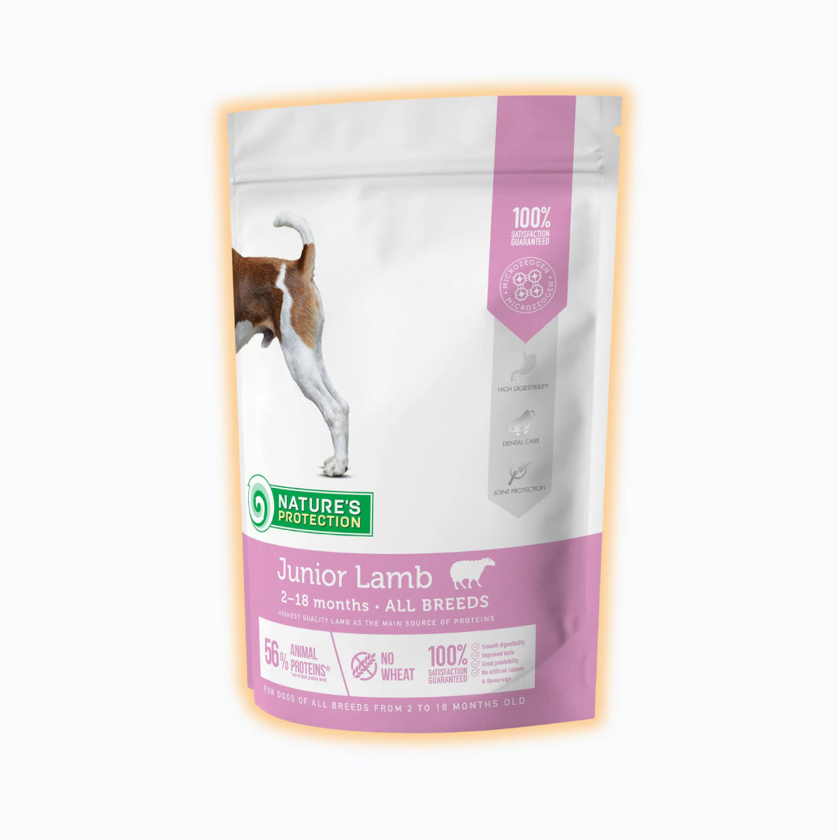 Nature's Protection Junior Lamb All Breeds Сухий корм для цуценят усіх порід з ягням, 500 г - pawow.com.ua