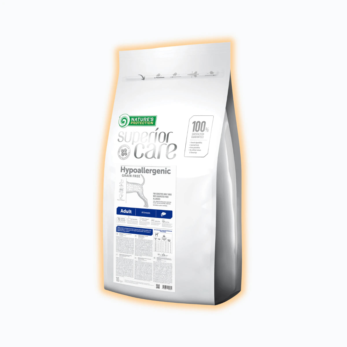 Nature's Protection Superior Care Hypoallergenic Grain Free Adult All Breeds Сухий гіпоалергенний беззерновий корм для дорослих собак усіх порід з лососем, 10 кг - pawow.com.ua