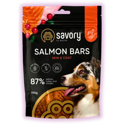 Джерки Savory Bars With Salmon, батончики з лососем, 100 г