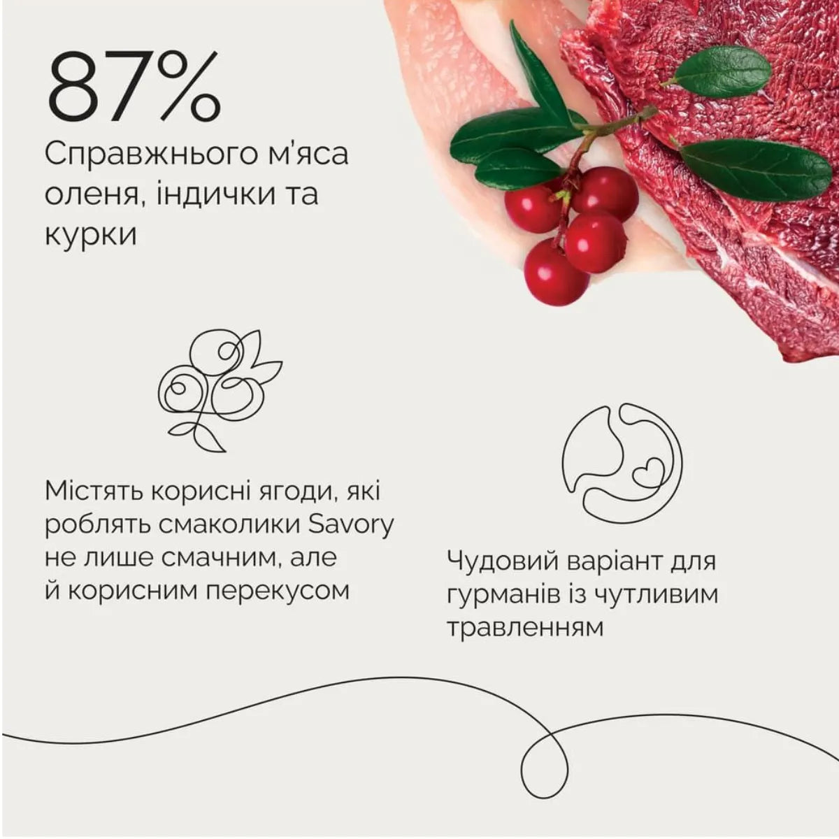 Джерки Savory Bars With Venison, батончики з олениною, 87% справжнього мʼяса