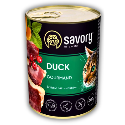 Savory консерви з качкою для вибагливих котьо усіх порід