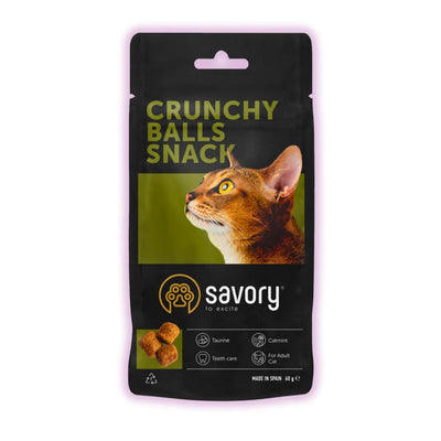 Savory Crunchy Balls Snack ласощі для котів 60 г - котяча м'ята