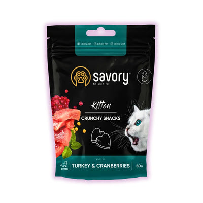 Savory Kitten ласощі для кошенят 50 г - індичка з журавлиною