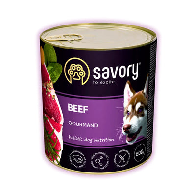 Savory Adult вологий корм для собак 800 г - яловичина
