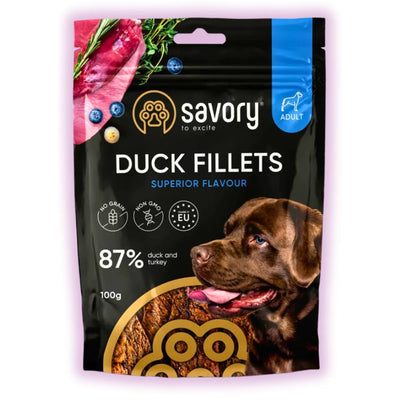 Джерки Savory Fillet Turkey With Duck, філе індички з качкою, 100 г