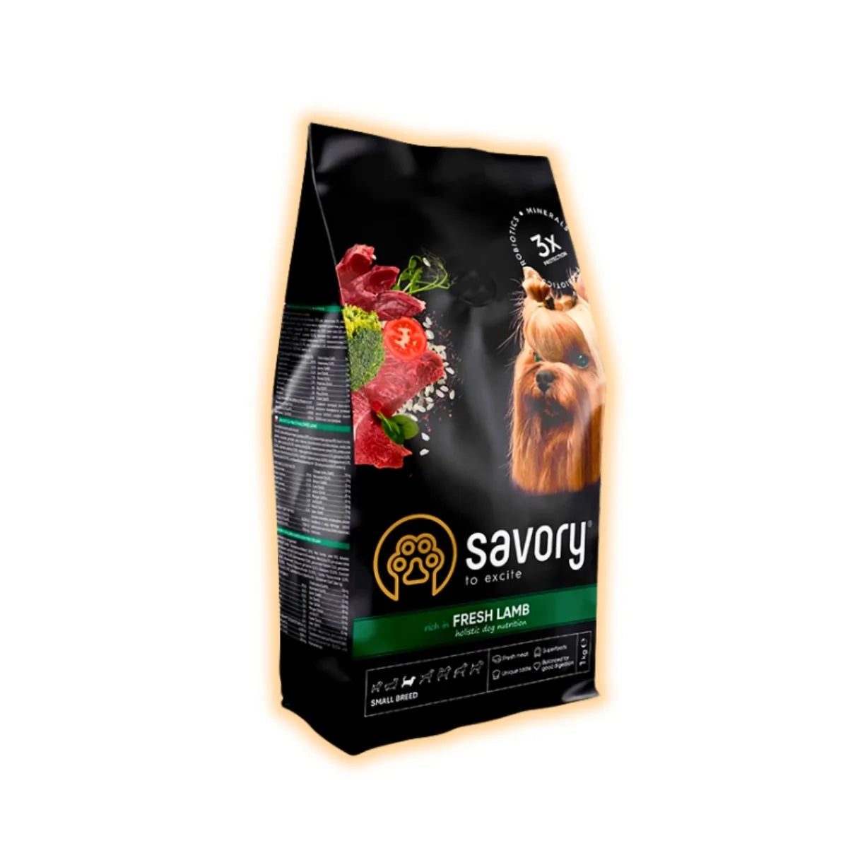 Savory Small Breed сухий корм для собак 1 кг - ягня - pawow.com.ua