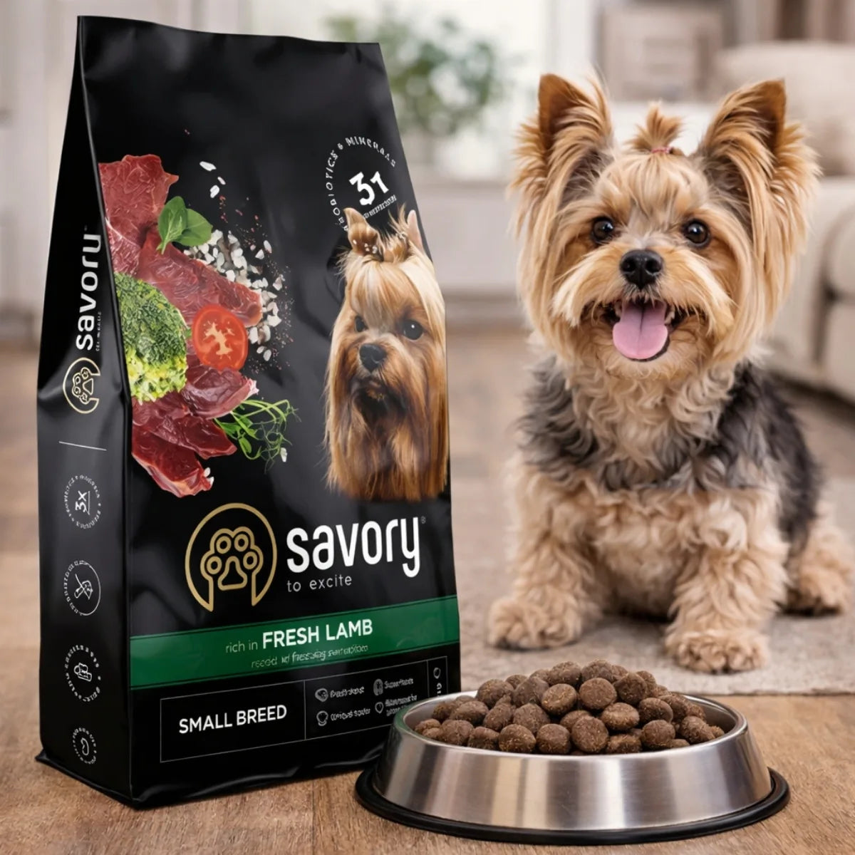 Savory Small Breed сухий корм для собак - ягня, промофото - pawow.com.ua