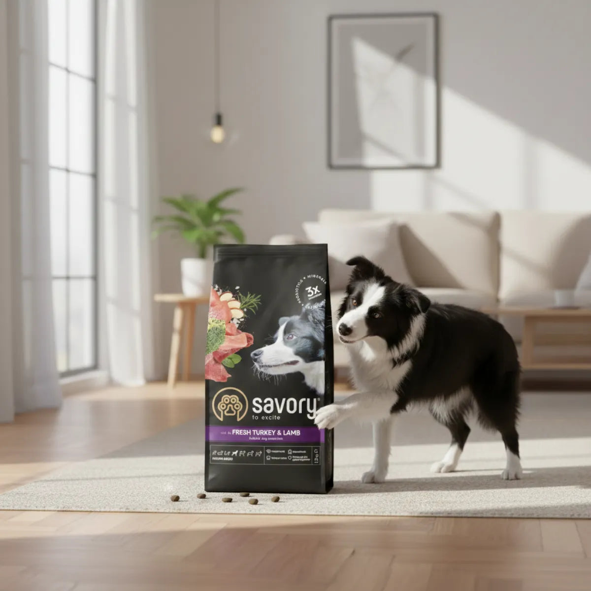 Savory Medium Breed сухий корм для собак - індичка та ягня - pawow.com.ua