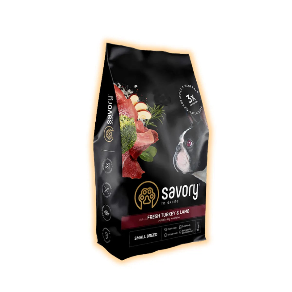 Savory Small Breed сухий корм для собак 8 кг - індичка та ягня - pawow.com.ua